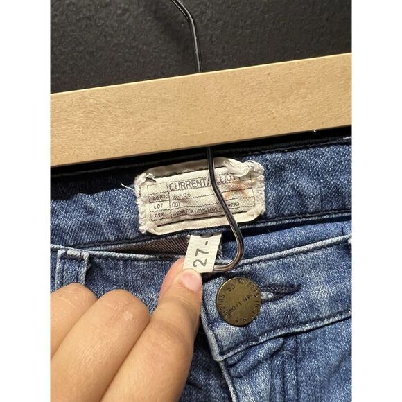 Current/Elliott The Stiletto Patchwork Skinny Blue Jeans Womens 27 - Picture 2 of 5